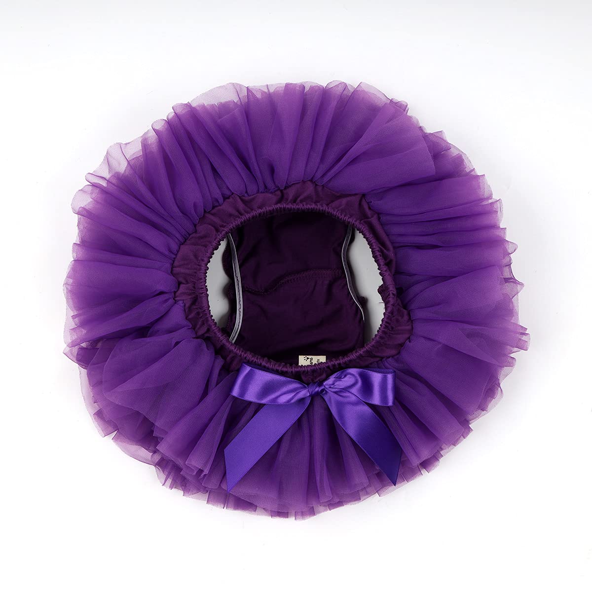 HOOLCHEAN Baby Infant Girls Fluffy Soft Tutu Skirt (Skort) and Headband Suit (Purple, 6-12 Months)