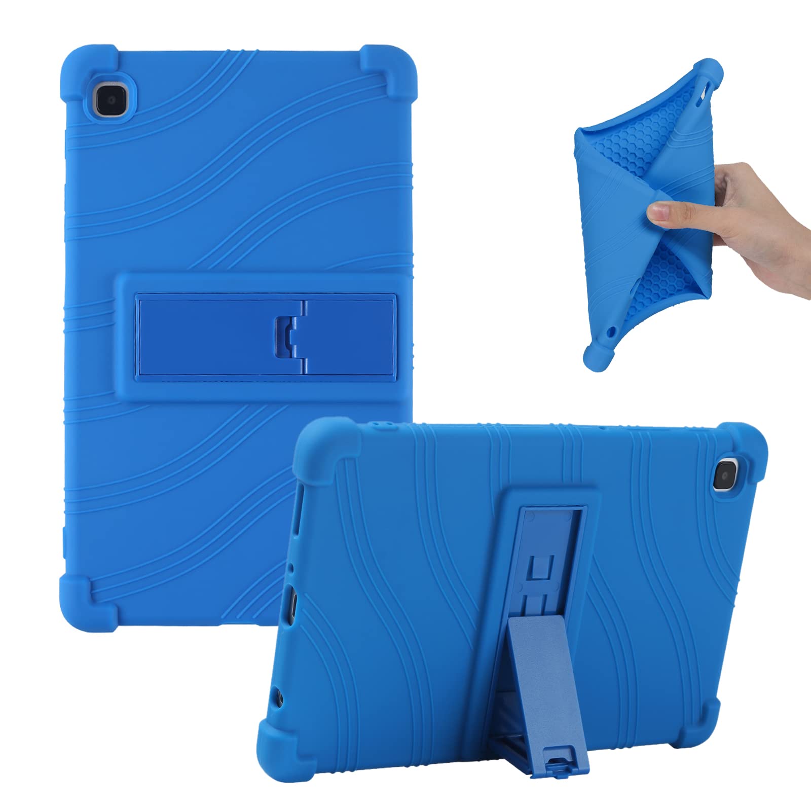 Samsung Galaxy Tab A7 Lite Case 8.7 Inch 2021 (SM-T220/T225/T227),YLDZSH Kids Silicone Case for Samsung Tab A7 Lite Tablet Case with Stand (Dark Blue)