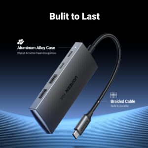 UGREEN USB C Hub 10Gbps, 4 Ports USB 3.2 HUB with 2 USB-C 3.2 and 2 USB-A 3.2, USB Port Extender for MacBook Pro, MacBook Air, Acer Aspire, HP Laptops, iPad Pro, iPhone 15/15 Pro Max and More