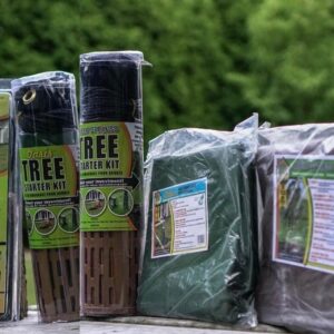 Tree Watering Bag 20 Gallon - Slow Release Drip Irrigation Bag + Staking Kit + Trunk Sleeve