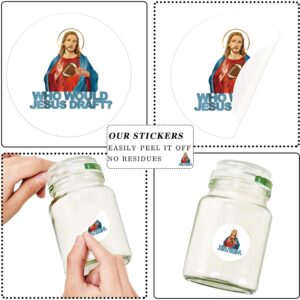 500 Pcs Jesus Aesthetic Graffiti Round Seal Label Self-Adhesive Stickers for Christmas Halloween Party Decorations for Scrapbooking Envelopes Water Bottles(Fashion Pattern 8)