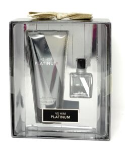 victoria's secret eau de parfum .25 oz. & fragrance lotion 3.4 oz mini perfume gift set, very sexy platinum for him