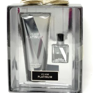 Victoria's Secret Eau de Parfum .25 oz. & Fragrance Lotion 3.4 oz Mini Perfume Gift Set, Very Sexy Platinum for Him