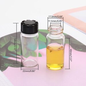 Newzoll 10 Pcs Liquid Sample Vial, 10 mL (0.3 Oz) Clear Liquid Sampling Screwcap Capacity Specimen Vials for Lab Testing