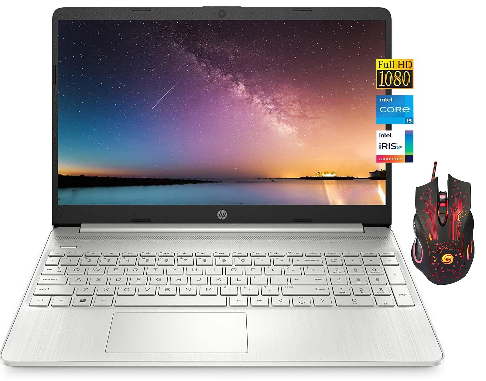 HP 2022 15.6 inch FHD Display Laptop, Intel Core i5-1135G7 up to 4.2GHz (Beats i7-1065G7), 32GB RAM, 1TB SSD, Intel Iris Xe Graphics, Webcam, WiFi, Bluetooth, Windows 11 Home, Bundle with JAWFOAL