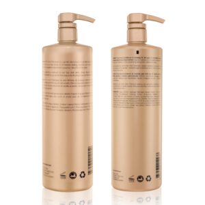 MOEHAIR Protein Infused Shampoo and Conditioner Set for Dry & Damaged Hair | Strengthens Hair Fiber | Sulfate & Paraben Free | Adds Shine, Softens & Hydrates Hair (32 Fl Oz)