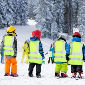 Unittype 4 Pieces Kids Safety Vest Construction Reflective Traffic Vest for Running Kindergarten Preschool Children(Fluorescent Green)