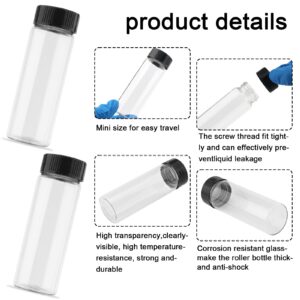 JIUWU Clear Glass Vials 30ml Empty Lab Vials Bottles Liquid Sampling Sample Glass Bottles Screwcap Pack of 12