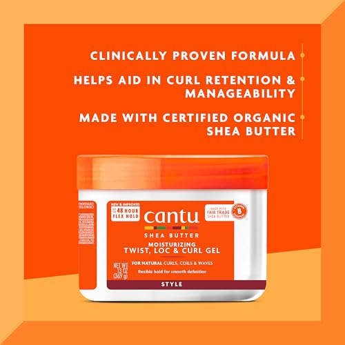 Cantu Moisturizing Twist & Lock Gel with Shea Butter for Natural Hair, 13 oz