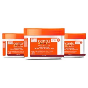 cantu moisturizing twist & lock gel with shea butter for natural hair, 13 oz