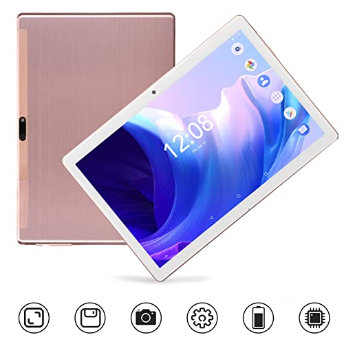 HD Tablet, 10.1in Gaming Tablet, Dual SIM Tablet PC, RAM 2GB ROM 32GB Dual Card Dual Standby, Support MIC OTG FM GPS for Entertainment Work(#1)