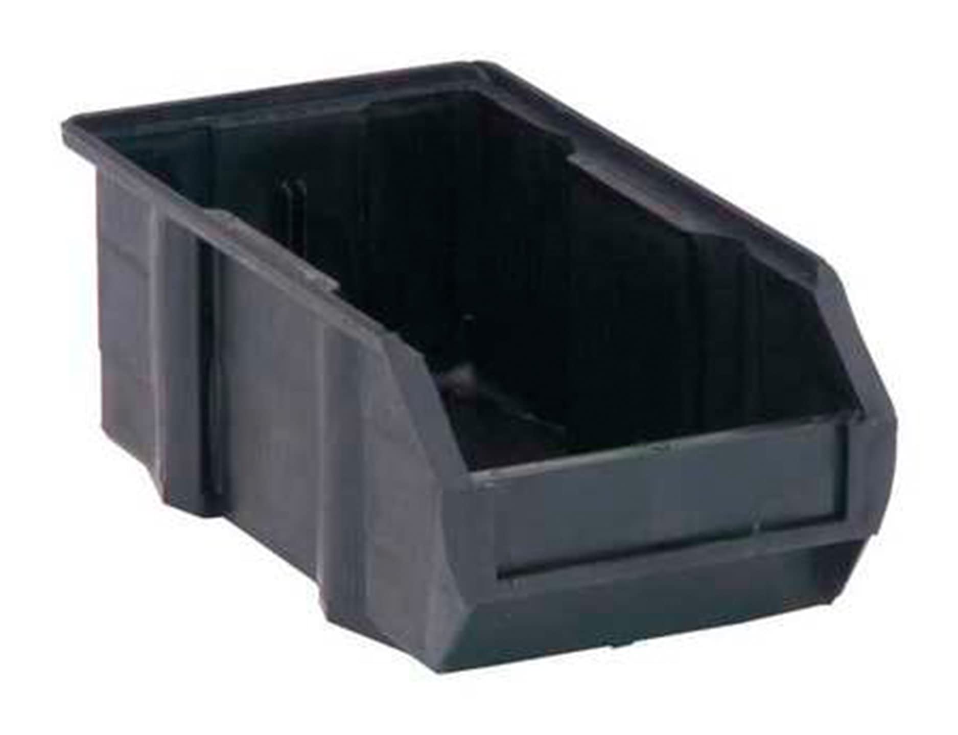 MDMprint Hang & Stack Storage Bin, Black, Carbon Filled Copolymer Polypropylene, 10 lb Load Capacity