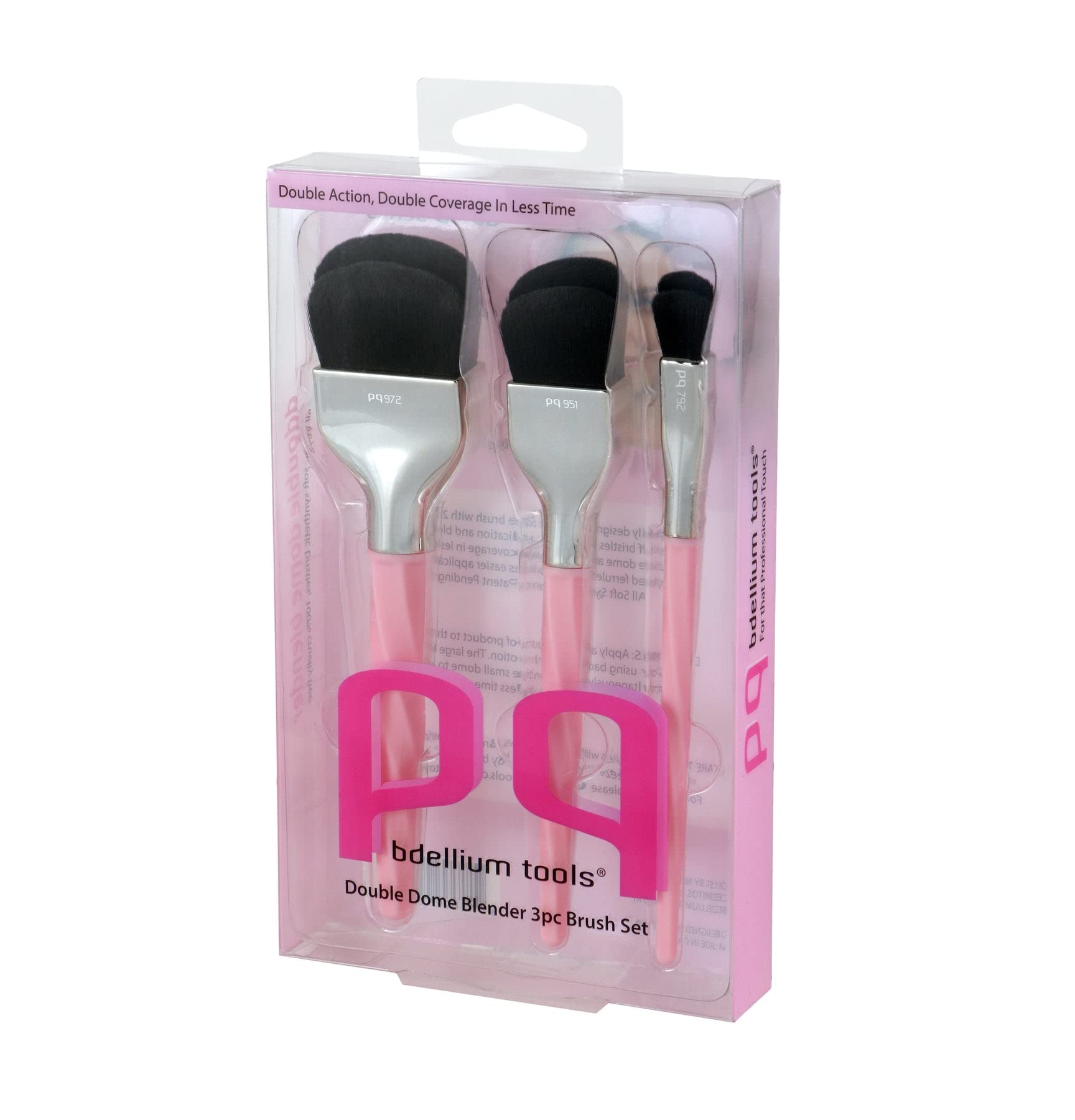 Bdellium Tools Professional Makeup Brush - Double Dome Blender 3pc. Brush Set