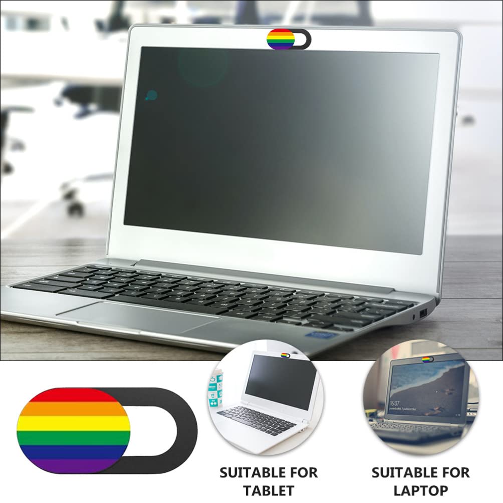 Mobestech 3pcs Camera Cover Camera for Computer Webcam Privacy Slide Blocker Webcam Cover Slide Computer Laptop Computer Camera Webcam Cover Rainbow Slideshow Slider Abs Cell Phone