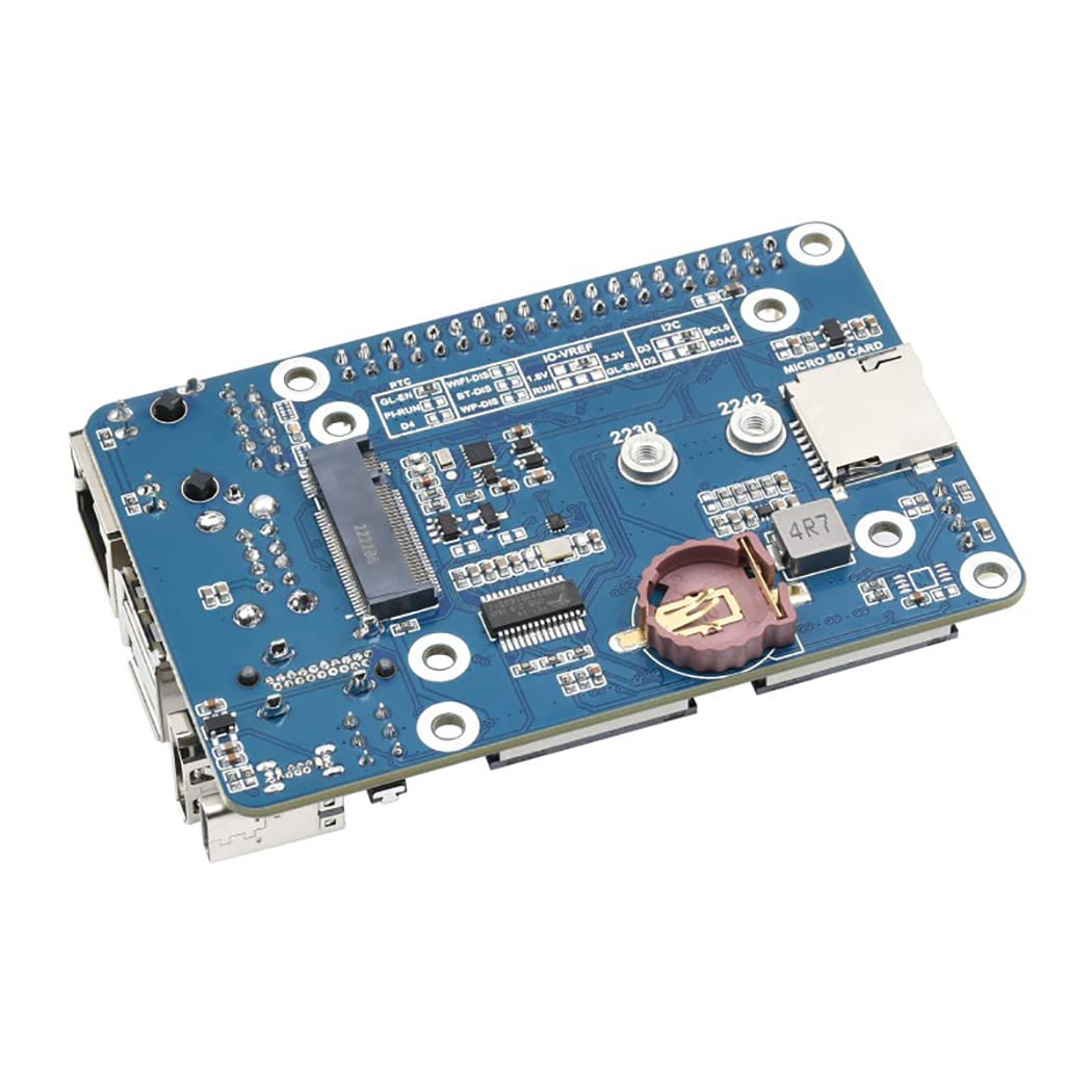 Mini Base Board (C) for Raspberry Pi Compute Module 4 (CM4), 40PIN LCD Connector, Gigabit Ethernet RJ45 Interface