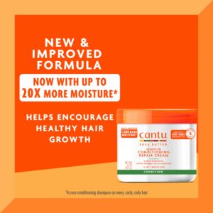 Cantu Leave-In Conditioning Repair Cream with Shea Butter, 16 oz (Pack of 2) (Packaging May Vary)