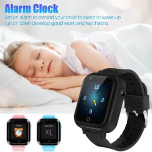 Kids Smart Watch with GPS Tracker Phone Watch w Video Chat 3-Way Calling Child GPS Watches 4G Smart Watch with SIM Slot (Black)