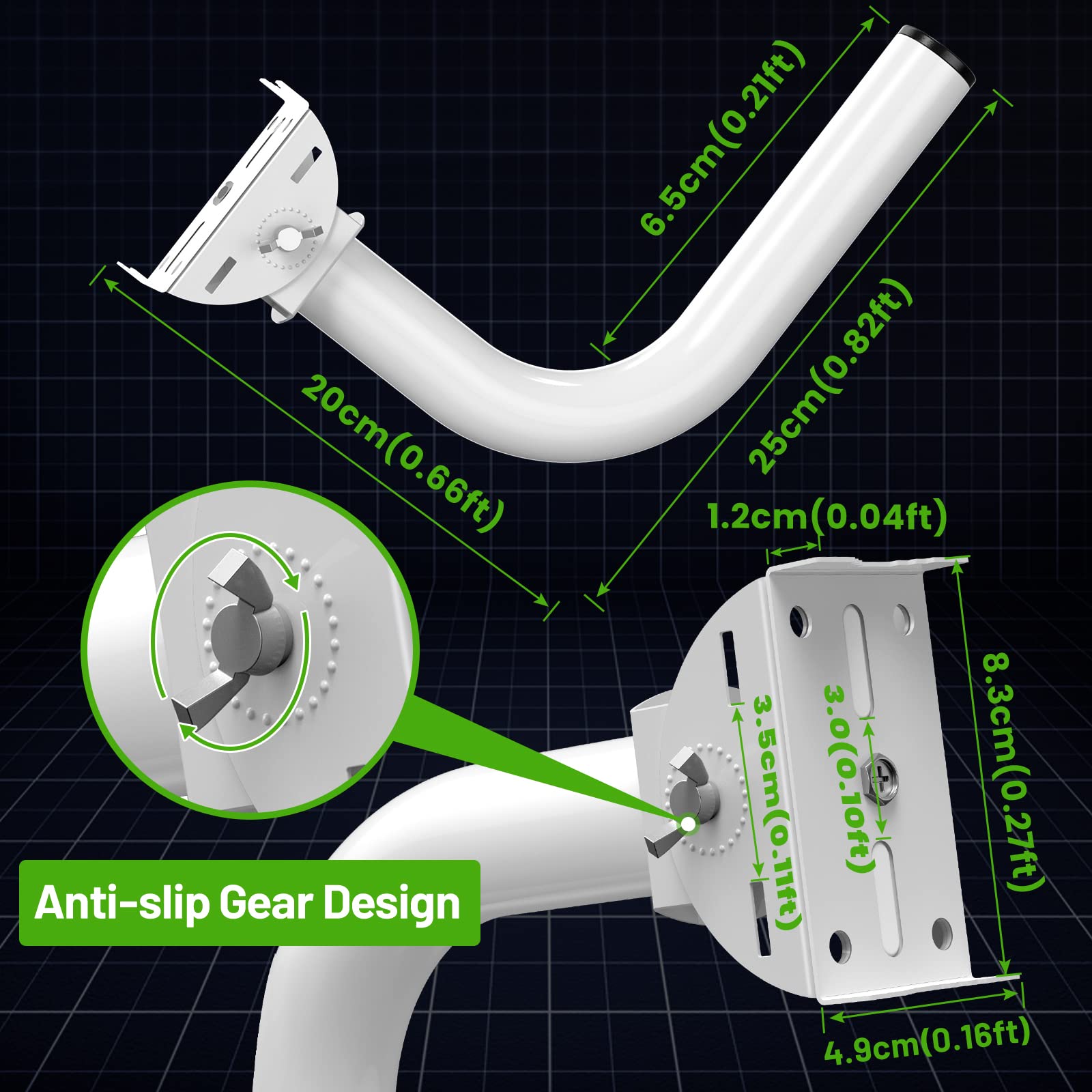 Gigabit Wireless Bridge with Mounts,AdaLov Point to Point/Multipoint WiFi Bridges,Outdoor CPE with 100/1000Mbps LAN Port,5.8G 3KM High Speed Wireless Ethernet Bridge with 16dBi High-Gain Antenna