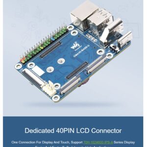 Mini Base Board (C) for Raspberry Pi Compute Module 4 (CM4), 40PIN LCD Connector, Gigabit Ethernet RJ45 Interface