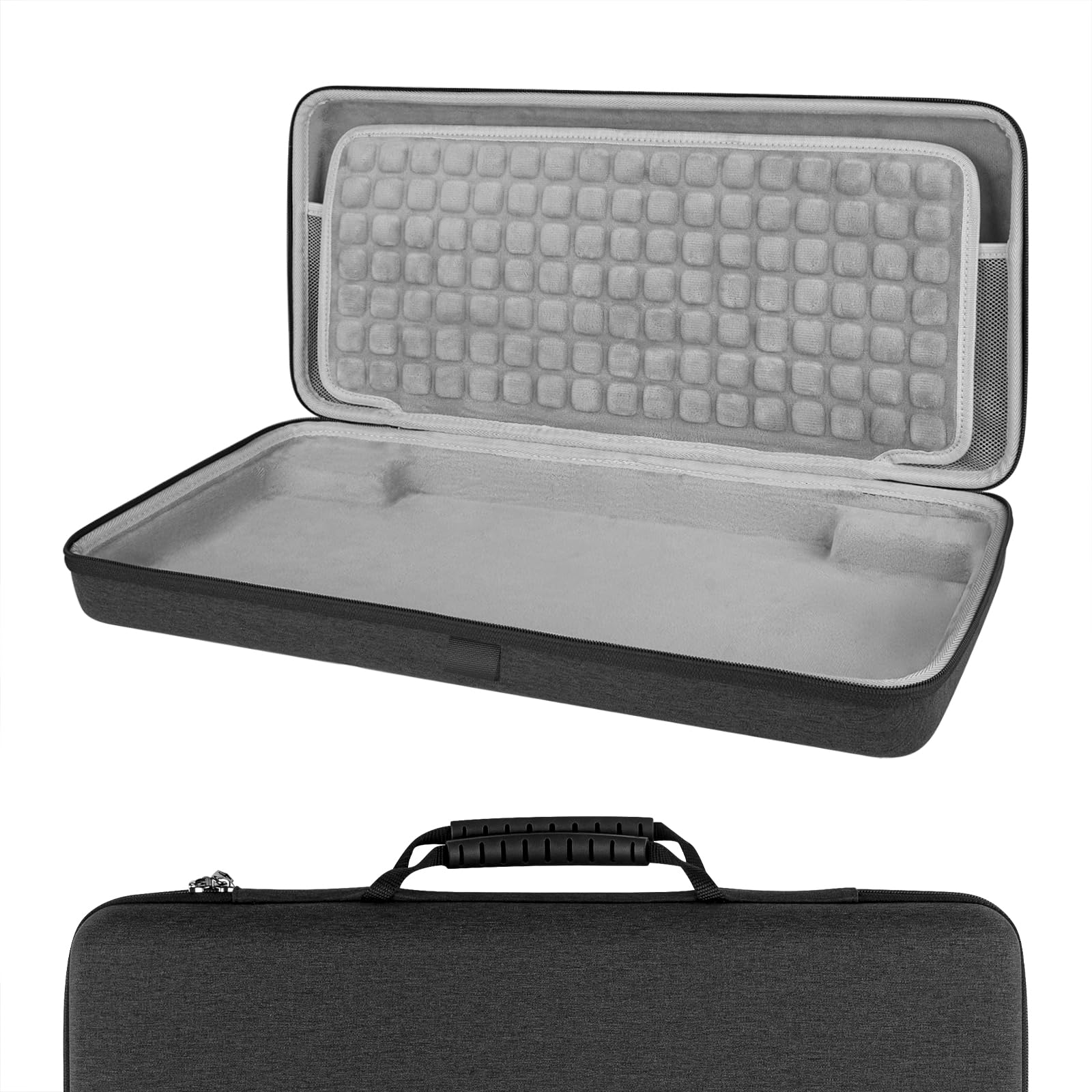 Geekria Full Size Keyboard Case, Hard Shell Travel Carrying Bag for 104~108 Key Computer Mechanical Gaming Keyboard, Compatible with Corsair K100 RGB Mechanical/ K95 RGB, Razer BlackWidow V4 Pro