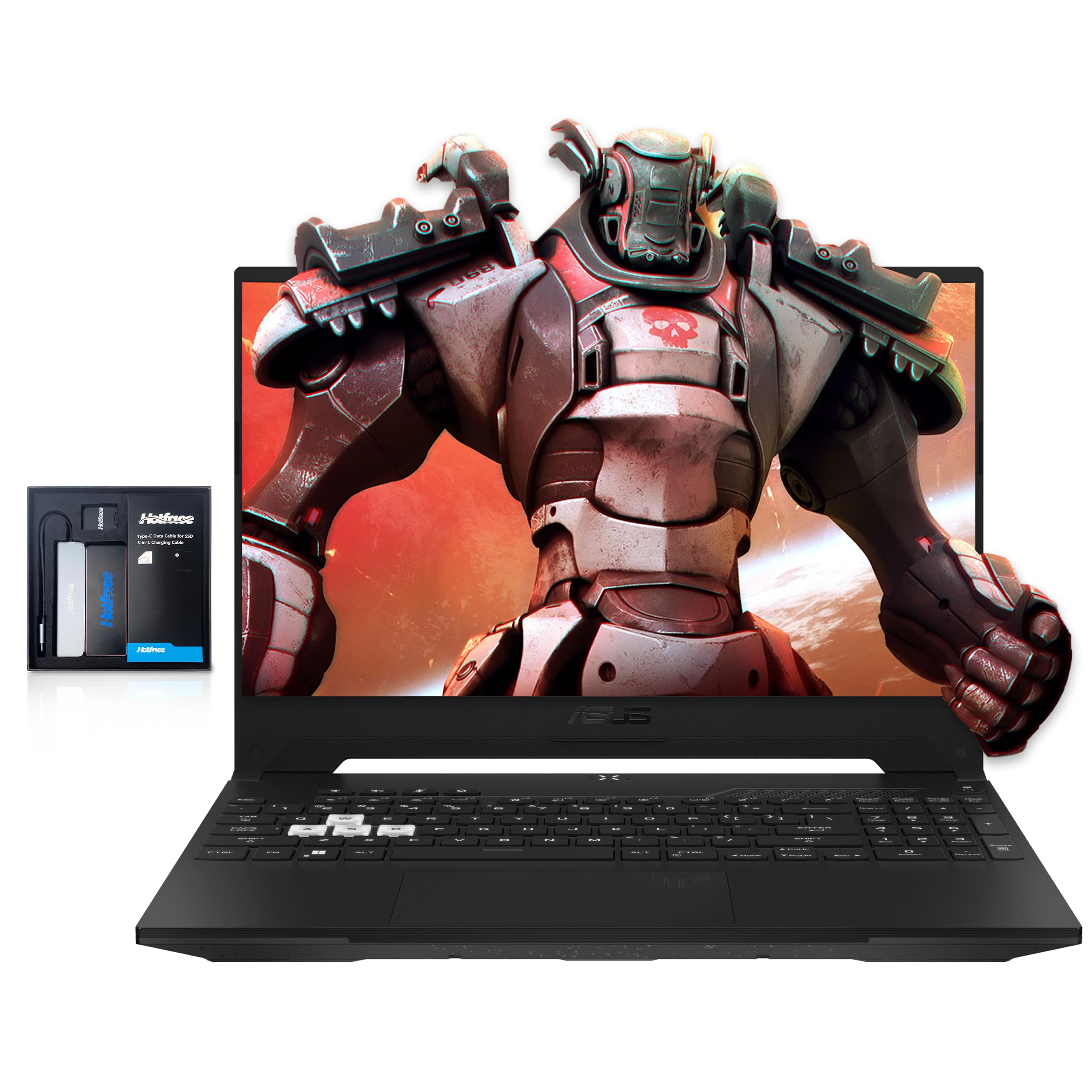 Asus 2022 TUF Dash 15.6 144Hz Gaming Laptop, Intel 12th Core i7-12650H, 32GB DDR5 RAM, 2TB PCIe SSD, NVIDIA GeForce RTX 3070 Graphics 8GB GDDR6, Backlit Keyboard, Win 11, Black, 32GB USB Card