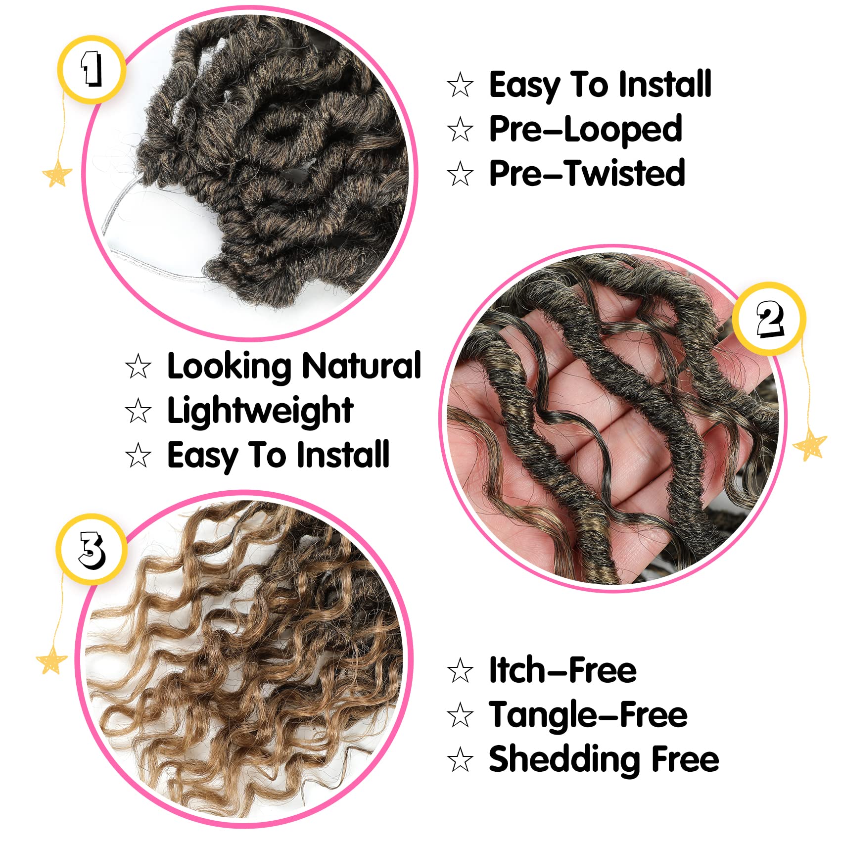 Fulcrum Goddess Locs Crochet Hair 12 Inch, 8 Packs New Faux Locs Crochet Hair for Black Women, Crochet locs with Curly Ends (12Inch (Pack of 8), T27#)