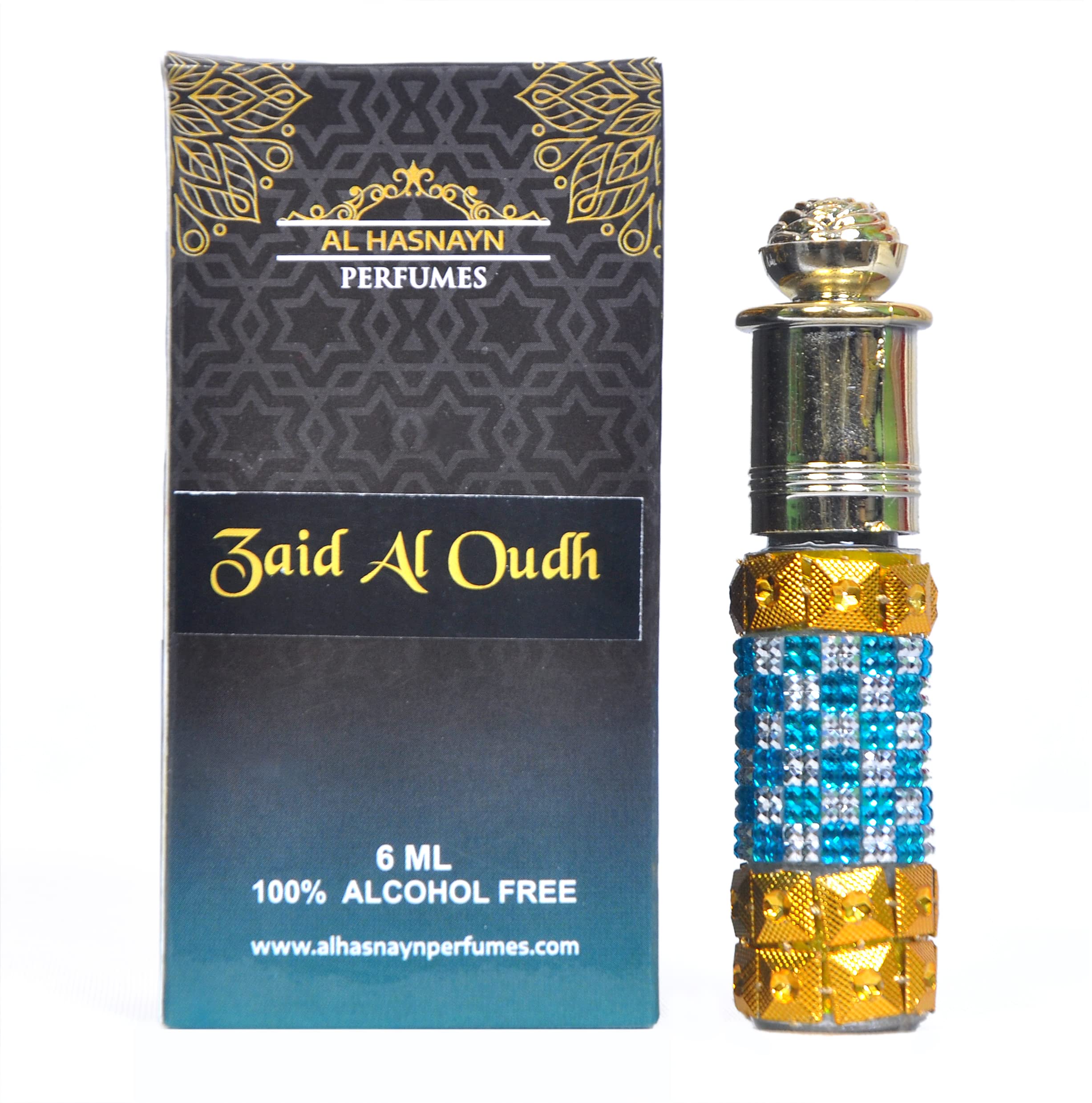 ZAID AL OUD Cologne Perfume Essential oil Roll-On PERFUME (Limited Edition) 6ml Alcohol Free Natural Sweet Oud Perfumes Fragrance | Long Lasting | Gifts for MEN WOMEN | (ZAID AL OUD)