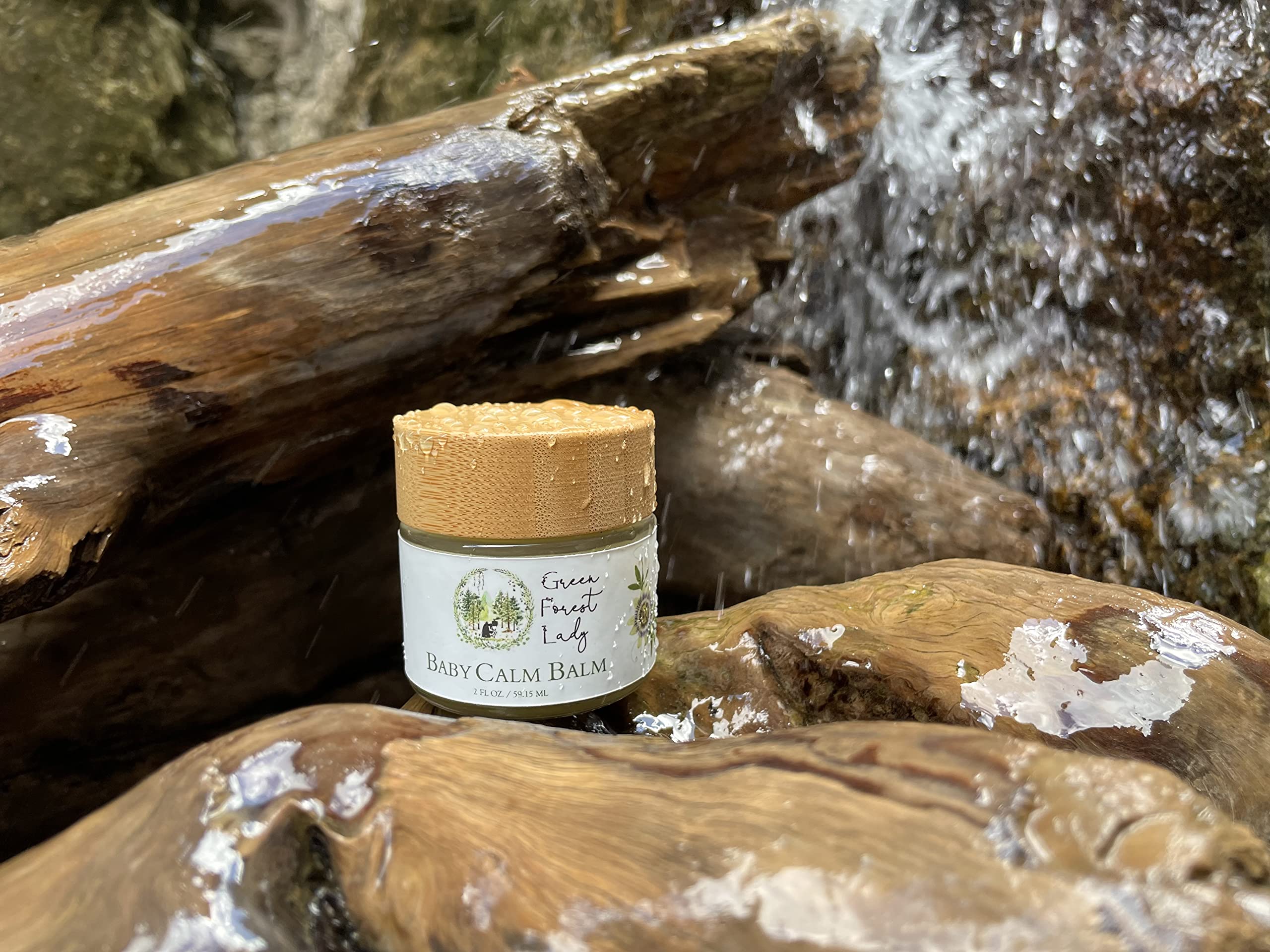 Green Forest Lady The Baby Calm Balm | Protects, Hydrates & Nourishes Sensitive Skin | Helps to Calm Newborns, Babies & Toddlers | Soothing Combination of Infused Herbs