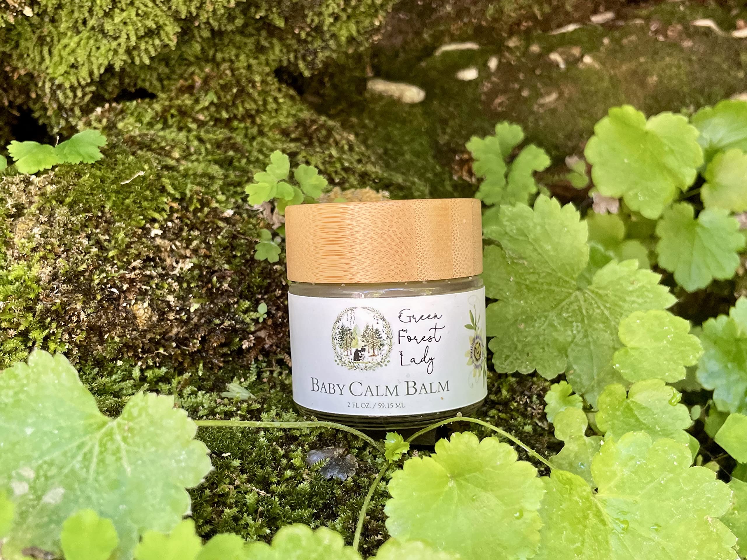 Green Forest Lady The Baby Calm Balm | Protects, Hydrates & Nourishes Sensitive Skin | Helps to Calm Newborns, Babies & Toddlers | Soothing Combination of Infused Herbs