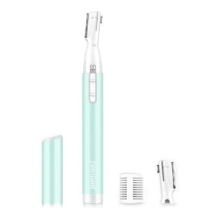 funstant eyebrow trimmer, precision facial hair trimmer with comb, painless battery operated eyebrow razor for women no pulling sensation for face chin neck, upper-lip, peach-fuzz