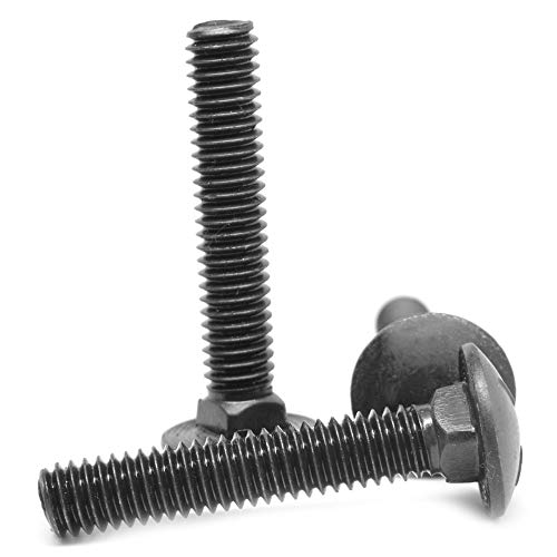 1/4-20 x 2 (FT) Coarse Thread Grade 8 Carriage Bolt Alloy Steel Thermal Black Oxide Pk 150