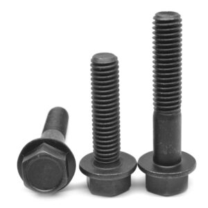 1/4-20 x 1/2 coarse thread grade 8 hex flange screw alloy steel thermal black oxide pk 175