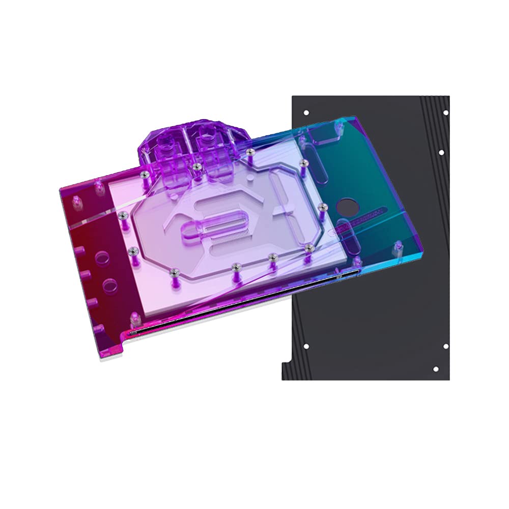 Copper GPU Water Cooling Block GPU Waterblock Graphics Card Water Cooling Block for Gigabyte Aorus GeForce RTX 4090 Master Gaming (5V ARGB RBW Aura Effect LED Lights GPU Block with Backplate)