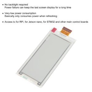 3 Inch e Paper Screen Display Module, SPI Control Interface, 400×168 Resolution, 180° Viewing Angle, No Backlight Required, Electronic Ink Screen for Rpi, Jetson Nano, STM32