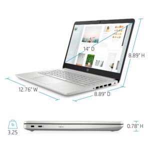 HP 2022 Newest Laptop Computer, 14" HD Display, Quad-Core Intel Pentium N5030 (Upto 3.1GHz), 4GB RAM, 128GB SSD, HD Webcam, HDMI, Bluetooth, WiFi, RJ-45, 1-Year Office 365, Win10 S+MarxsolCables