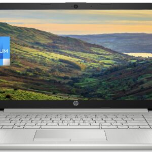 HP 2022 Newest Laptop Computer, 14" HD Display, Quad-Core Intel Pentium N5030 (Upto 3.1GHz), 4GB RAM, 128GB SSD, HD Webcam, HDMI, Bluetooth, WiFi, RJ-45, 1-Year Office 365, Win10 S+MarxsolCables