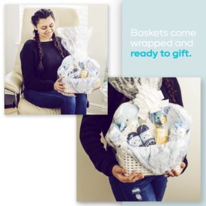 Baby Boy Gift Basket Set Great for Newborn Essentials, New Baby Gift Basket Kit, Baby Shower Gifts, Welcome Home Bundle for Boys, Gender Reveal, Congratulations to New Mom, New Baby Registry Box, More