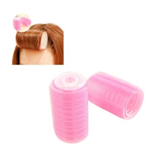 plastic hair rollers curlers bangs self-adhesive hair volume hair curling styling tools magic women diy makeup tools pink