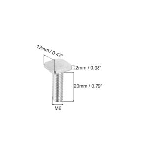 uxcell Square Head Bolt, 20pcs M6x20mm Fully Thread Carbon Steel Grade 4.8 Square Machine Screws