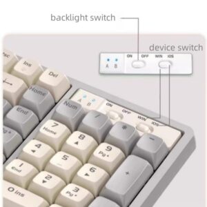 Cmokifuly GK102 Wired Mechanical Keyboard,Hotswap Linear Switch Keyboard RGB Backlits MDA Profile Keycap Gaming Keyboard for Mac/Win System Compact Mechanical Keyboard (Creamy Rider 102 Keys)