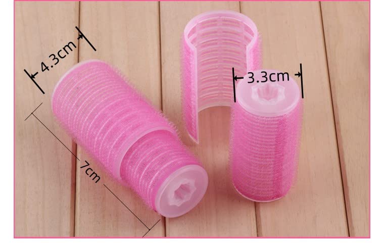 Plastic Hair Rollers Curlers Bangs Self-Adhesive Hair Volume Hair Curling Styling Tools Magic Women DIY Makeup Tools Pink