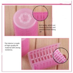 Plastic Hair Rollers Curlers Bangs Self-Adhesive Hair Volume Hair Curling Styling Tools Magic Women DIY Makeup Tools Pink