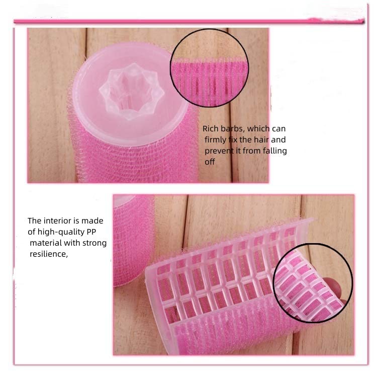 Plastic Hair Rollers Curlers Bangs Self-Adhesive Hair Volume Hair Curling Styling Tools Magic Women DIY Makeup Tools Pink