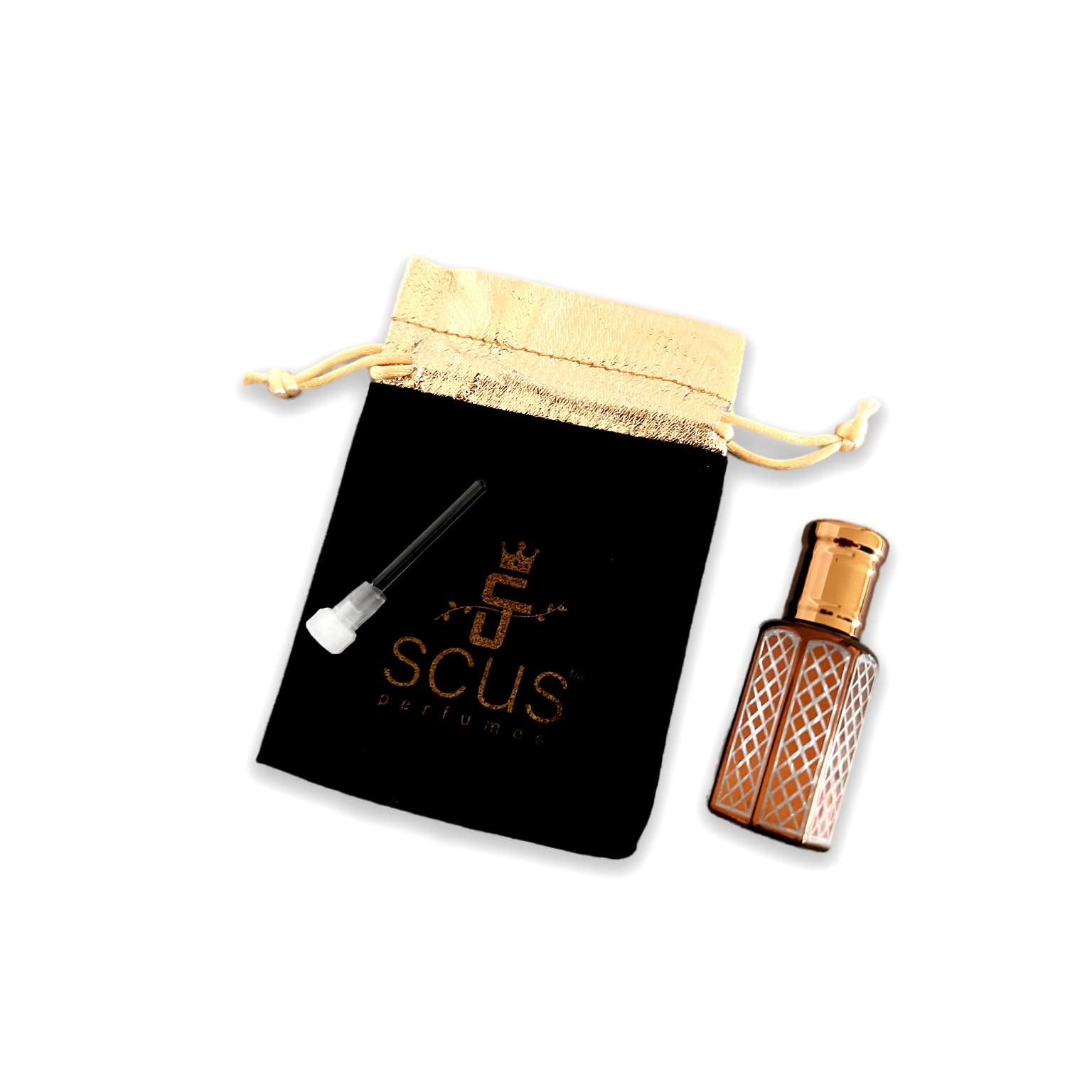 SCUS Perfumes Sandal Fragrance for Men & Women Woody Earthy Concentrated Perfume oil Long Lasting Fragrance Non-Alcoholic (Parfum 12ml with Velvet Pouch)