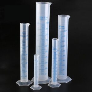 FOMIYES Measuring Cups Plastic 5pcs Plastic Measuring Cylinder Set-50ml/100ml/250ml/500ml/1000ml Graduated Cylinder Safety Cylinder for Laboratory Liquid Measuring Cups