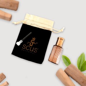 SCUS Perfumes Sandal Fragrance for Men & Women Woody Earthy Concentrated Perfume oil Long Lasting Fragrance Non-Alcoholic (Parfum 12ml with Velvet Pouch)