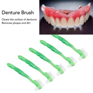 Denture Brush Denture Toothbrush Denture Brush Set Senior Professional Cleaning Brush for Daily Use (Green) Denture Brush Toothbrush Denture Cleaner Brush