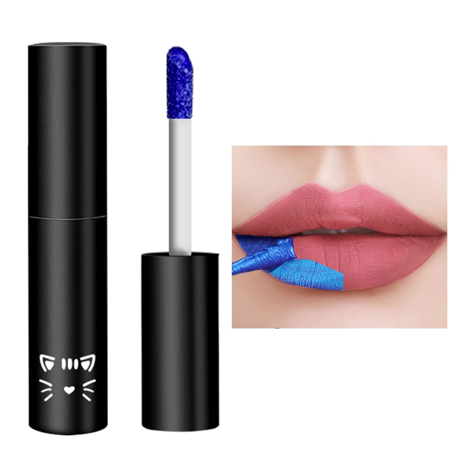 5 Colors Lip Stain, Peel Off Lip Stain Lip Tint, Tear Off Lipstick Waterproof Long Lasting Peel Reveal Lip Stain, Tattoo Color Lip Gloss, Non-stick Cup Lip Stain Tint Lip Makeup for Women Girls