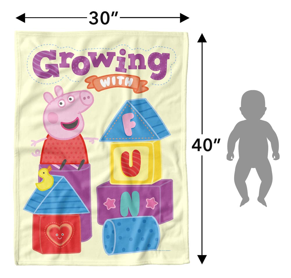 LOGOVISION Peppa Pig Lightweight Baby Blanket, 30"X40", Baby Blanket Design Unisex for Infants Girls & Boys