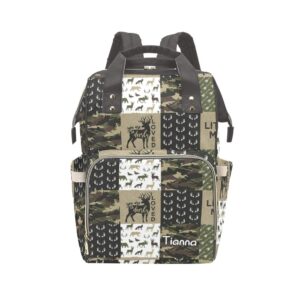 xozoty antler man woodland camo diaper bags with name waterproof mummy backpack nappy nursing baby bags gifts tote bag for women